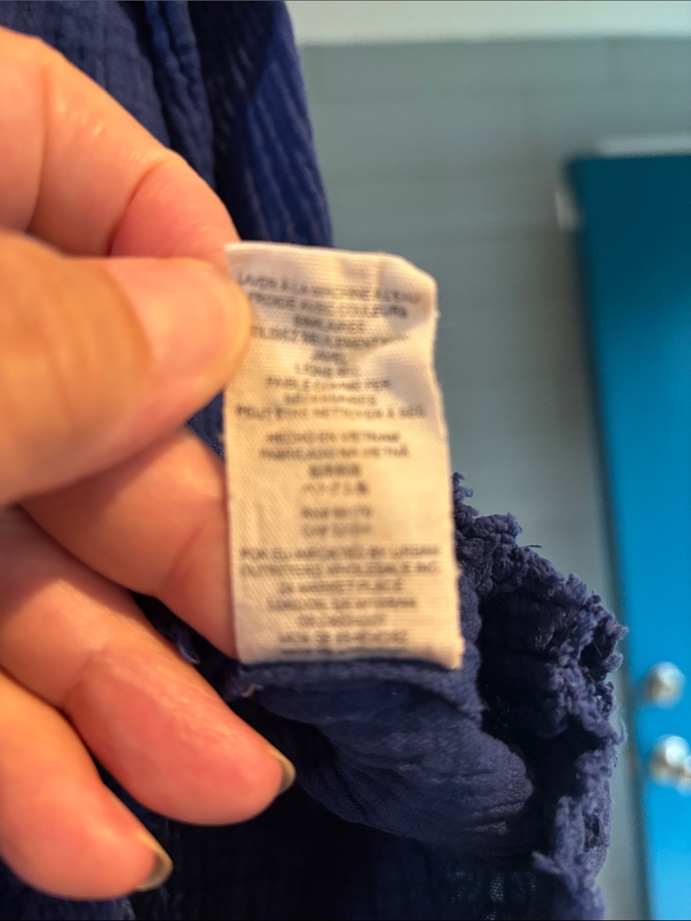 Free People Indigo Crinkle V-Neck Tunic - Picture 6 of 7